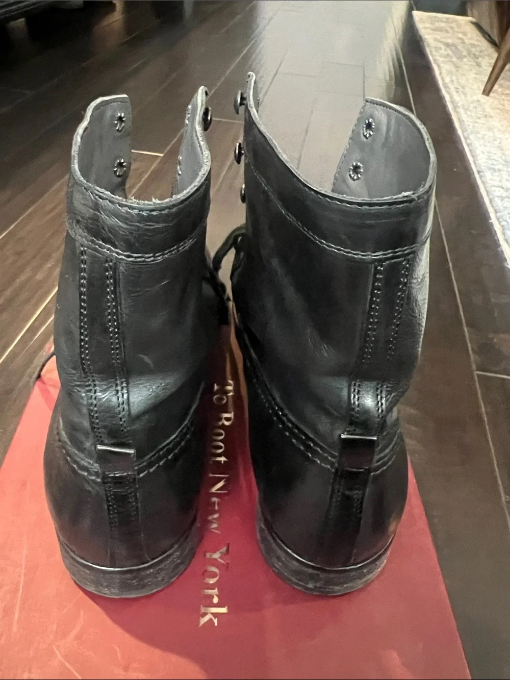 To Boot Men’s Black Leather Lace-Up Boots